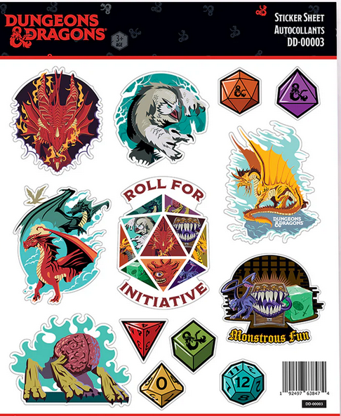 Dungeons & Dragons: Sticker Sheet DD-00003